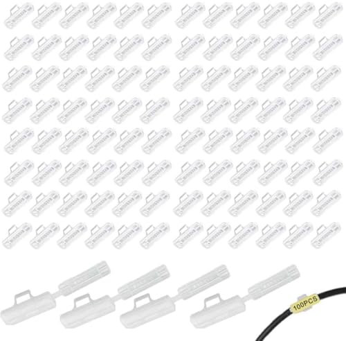 100 Pièces Etiquette Cable,Marquage Cable, Étiquette de Cables est Fabriqué en Nylon, Attaches Isolées Ignifuges Marqueurs De Câble pour Le Marquage et La Classification de Divers Câbles