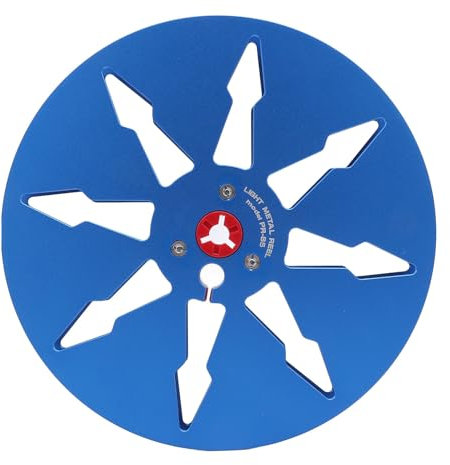 Carrete de Cinta Vacío, Carrete de Recogida Vacío a Carrete de 7 Pulgadas y 1/4 de Pulgada, Cubo Pequeño con 8 Orificios, Carrete de Recogida de Audio de Carrete Abierto (BLUE)