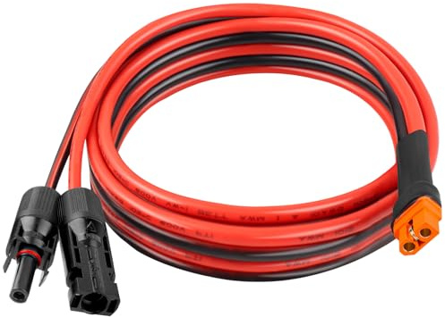 10AWG 3 FT Solar auf XT60i Verlängerungskabel 3 6 10 35 50 75 30FT Heavy Duty Adapter Kabel Connector XT60i Draht für tragbare Kraftstation, Solarpanel, Wohnmobil, Batterie, erneuerbare Energien