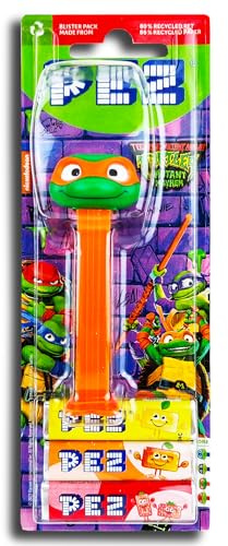 PEZ Spender TURTLES mit 2 Päckchen fruchtig süßen Bonbons 17g