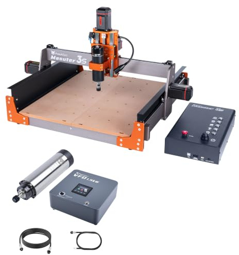 FoxAlien Masuter 3S Desktop-CNC-Fräsmaschine und 1,5-kW-VFD-Spindel-Upgrade-Kit für das Schneiden von Holz und Metall