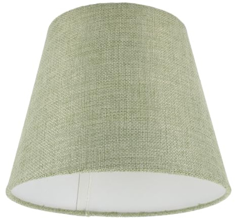COLLBATH Stofflampenschirm E14 Lampenschirm Für Tischlampe Aus Grünem Stoff Dekorativer Lampenschirm Für Schreibtisch- Und Nachttischlampen Leicht Faltbar Für Schlafzimmer Und Wohnzimmer
