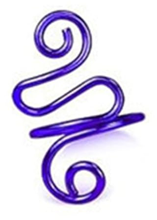 Anello all'uncinetto, Anello per Maglieria Leggero, Elegante Design a Zigzag della Superficie per il Fai-da-te (blu scuro)