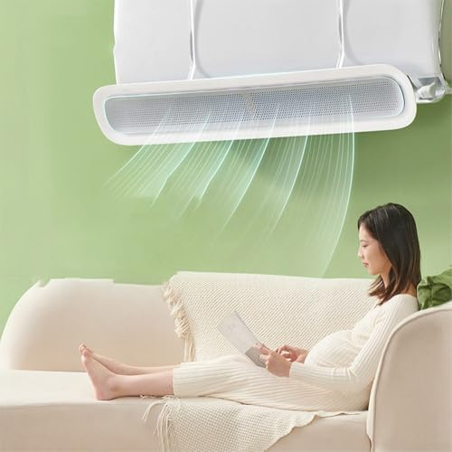 Gdfnmogo Deflector de viento para aire acondicionado para unidades montadas en la pared, protección contra el viento de polipropileno blanco + ABS para la suciedad y el soplado, no requiere