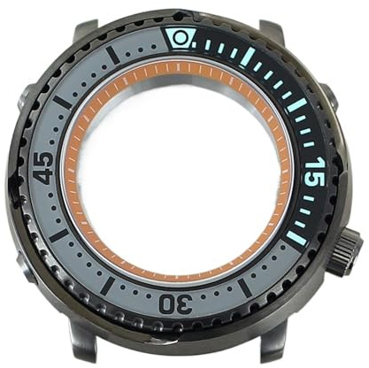 1 st 43 mm klockfodral C3 Ram Safirglas for NH35 NH36 NH34 NH38 4R36 Urtavla 28,5(Orange Chapter Ring2)