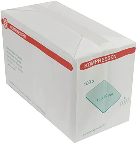 COMPRESAS pieza 100 de Noba verbandmittel 8X - 10,0 cm x 20,0 cm