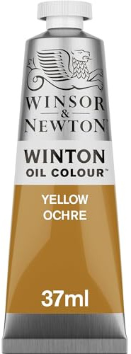 Winsor & Newton 1414744 Winton, feine hochwertige Ölfarbe - 37ml Tube mit gleichmäßiger Konsistenz, Lichtbeständig, hohe Deckkraft, Reich an Farbpigmenten - Gelber Ocker