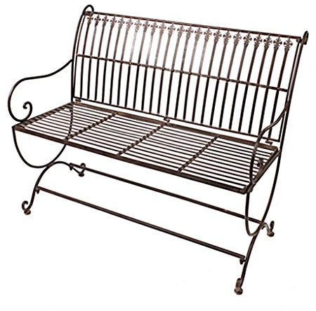DR-060 GARTENBANK ANTIK Nostalgie LANDHAUSSTIL NEU GARTENMÖBEL Metall Park Bank Eisen
