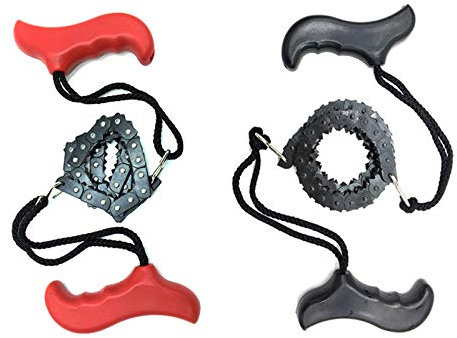 2PCS Pocket Chain Saw, Pocket Chainsaw Hand Chainsaw, Portable Outdoor Camping Folding Chain Hand Saw Tool for Camp