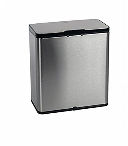 Addis Food Waste Compost Recycler Caddy Easy Hang with Lifting lid, Stainless Steel, 7 Litre, 518721