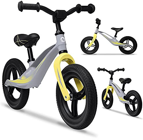 Lionelo Bart Tour Laufrad ab 2 Jahren bis 30 kg, Magnesiumrahmen, sportlicher Style, wartungsfreie PU 12 Laufräder, höhenverstellbarer Lenker und Sattel, langlebig und sehr leicht