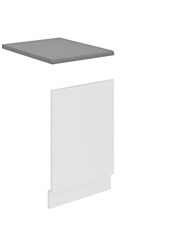 BELINI Habillage de Porte Lave-Vaisselle PO45 | Meuble avec Plan de Travail | Accessoire pour Cuisine - Taille: 1,6 x 45 x 57 cm | Couleur: Blanc Mat