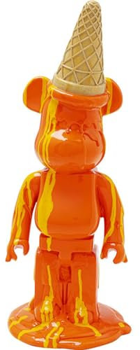 Kare Design Deko Figur Gelato Bear, Orange, Bär, Tiermotiv, Polyresin, Kunst Dekoration, Accessoire, Wohnzimmer, Geschenkartikel, 40x16x15cm (H/B/T)