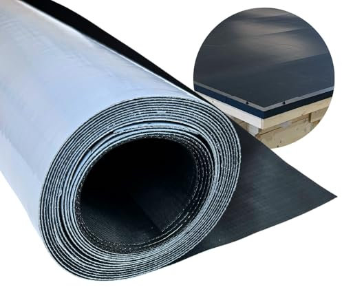 HSS EPDM Dachfolie Selbstklebend – 5m² KSK Dachbahn für Gartenhaus & Carport – UV Beständig & Wasserdicht – 1,3 mm Stark – 1 x 5 m – Schwarz