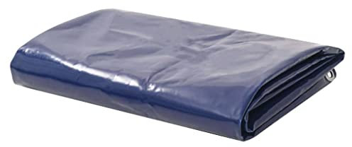 Abdeckplane, BULANED Gewebeplane, Plane Wasserdicht, Abdeckfolie, Bauplane, Tarpaulin, Allzweckplane, Gartenplane, Zeltplanen, 650 g/m² 5 x 6 m Blau