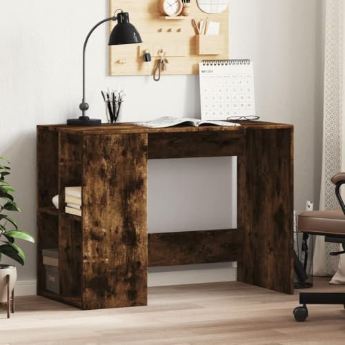 LAPOOH Schreibtisch Räuchereiche 102x50x75 cm Holzwerkstoff, Gaming Tisch, Computertisch, Computer Desk, Office Table, Bürotisch, Arbeitstisch, Nähtisch, Pc Tisch - 840545
