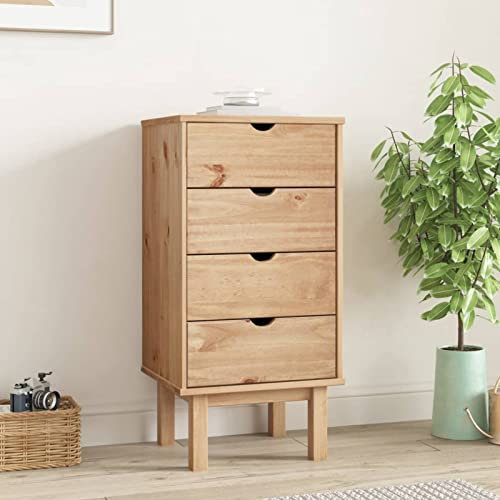 ShGaxin Schubladenschrank, Kommode, Komodenschrank, Schubladenelement, Schreibtisch Schrank, Kosmetikschrank, Kleine Schrank, Schubladenkommode, 46x39,5x90 cm Massivholz Kiefer