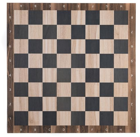 Tapis en Caoutchouc pour échecs et Dames - 35 x 35 cm - Bois