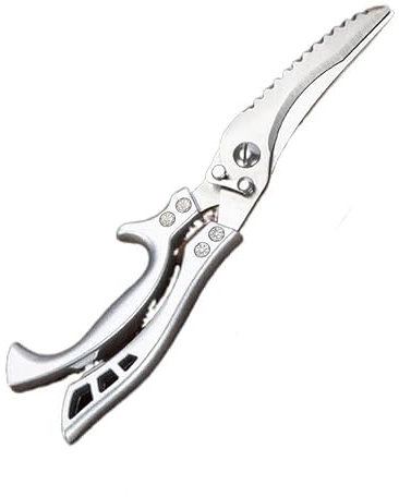 Kitchen Scissors, Kitchen Scissors Duck Knives Chicken Bone Fish Meat Cutter Shears Stainless Steel Scale Safety Buckle Cooking Poultry Culinary