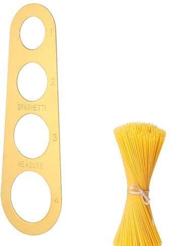 Spaghetti Measurer Tool | Stainless Steel Spaghetti Measurer | 4 Hole Noodle Measure Tool | Non-Stick Spaghetti Noodle Measure for Noodles, Rice Noodles, Pasta, and Spaghetti