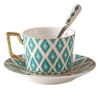 SnamicE Taza de café, Tazas de té, Taza de café * Juego de Taza de café de cerámica, Juego de té, Juego de té de Porcelana China Taza de café de cerámica Juego de Cubiertos de 200 ml, Taza de d,