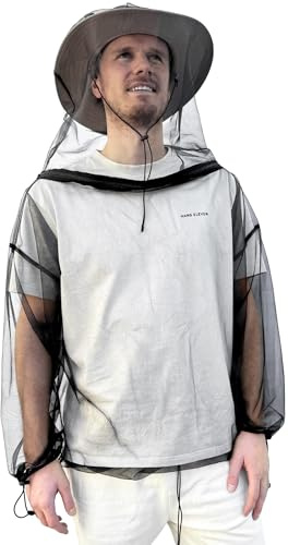 Universal Backpackers Giacca Zanzariera Anti-Insetti – Cappuccio con Cerniera – Giacca in Rete Leggera & Traspirante per Uomini e Donne per Esterni, Campeggio, Pesca, Escursioni