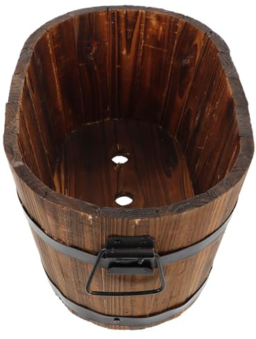 TOYANDONA Fioriera in Legno Rettangolare per Esterno, Vasi per Piante Grandi Riutilizzabili Multi-funzionali Stile Naturale Classico, per Giardinaggio e Uffici
