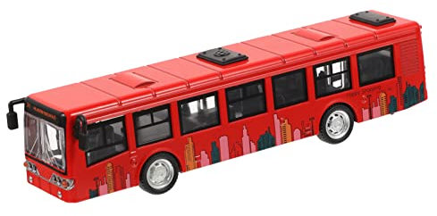 CHICAMPERA Legierungsbusmodell Spielzeugauto Schulbus kleines Busspielzeug Busmodelle Cars Bus Spielzeugbus Busspielzeug für Modellbus ABS-Kunststoff rot