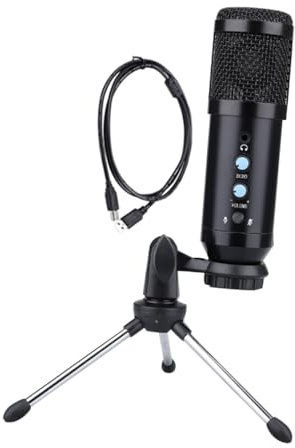 NUOBESTY Microfono Condensatore Usb Professionale Per Giochi Streaming Live e Podcast Sensibilità Ad Di Ripresa e Connessione Stabile