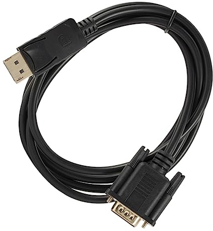 SHINEOFI Câble De Conversion Displayport vers Vga 1,8 m pour Moniteur Projecteur, Connecteur Mâle, Haute Performance, Câble Compact Portable Bleu