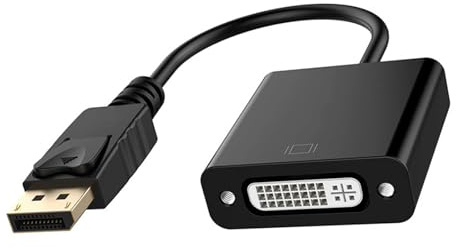 DEKKRYNFV Convertidores DisplayPort a adaptador 1080P 60Hz conectores de placa dorada Plug and Play para laptop, PC, monitor, proyectores, placa dorada, convertidores DP a DVI