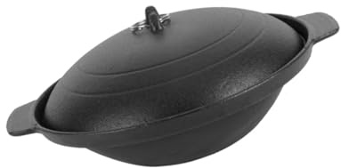 TOBBOMEY Olla de Hierro Fundido para Arroz Guisado con Pollo Cazuela Creativa Resistente para Uso Doméstico y Profesional