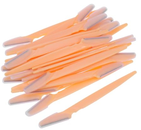 Hohopeti 30 Pezzi taglia sopracciglia strumento per per sopracciglia modellatore portatile facciali Giallo