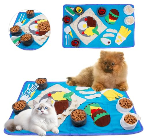 Schnüffelteppich Hund 80x50cm Futterschnüffel-Futtermatte Hunde-Schnüffelmatte Welpen-Trainingsmatte Schnüffelspielzeug Interaktive Hunde Spielteppich für Haustiere Jeder Größ, Westernes Restaurant