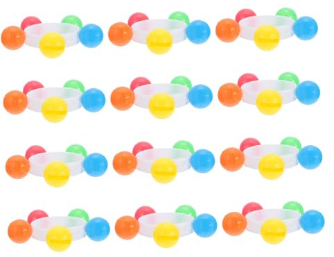 Beaupretty 12pcs Colorful Kids Wrist Bell Bracelets Children’s Band Wrist Bells Sound for Toddlers Party Play Random Colors