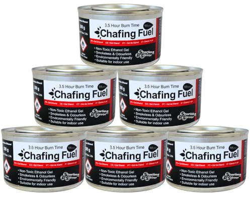 Sterling Saver 6 x 3.5 Hour Premium Chafing Fuel Gel Cans