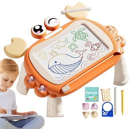 Tavola da disegno magnetica per bambini, tavolo da disegno con 2 penne, giocattolo per la primavera educativa, da viaggio