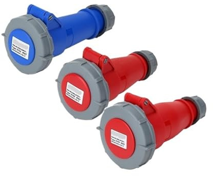 Spina industriale maschio femmina 3P/4P/5Pin Connettore elettrico 16A 32A IP67 Presa a parete impermeabile 220V 380V(Connector,32A,4P)