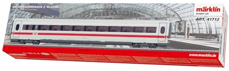 Märklin Start up 41712 H0 med stor kapacitet 2. Klass till Ice 2 – personvagn med inredning och tonade fönster, längd 26,4 cm, från 6 år