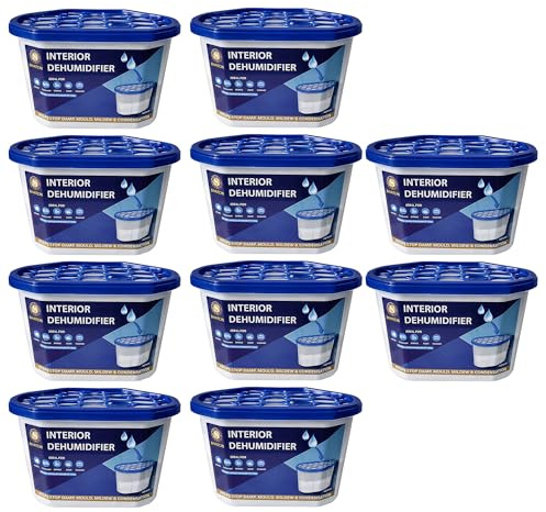 Trimming Shop Deshumidificador de 500 ml, absorbente de humedad para humedad y condensación, neutralizador de olores para el hogar, armario, cocina, baño, caravana, oficina y garaje - 30 piezas