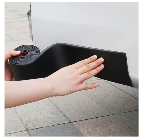 Winglet Diffusor Seitenschweller Universal 5/8/10 cm Auto Seitenschweller Schutz Anti-Kratz-Gummi Anti-Kollision Streifen Seite Schweller Kantenschutz Schutz Stoßstange(Black 8cm 4meter)