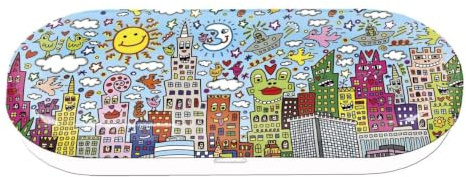 Fridolin 18677 Brillenetui Rizzi - My New York City, Metall, bunt, 16 x 6,6 x 2,8 cm
