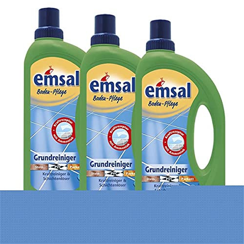 3x emsal Boden-Pflege Grundreiniger 1 Liter Kraftreiniger & Schichtenlöser