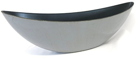 Decoline Kunststoff Blumentopf Schiff (grau/braun, XL: 55.5 x 17.5cm)