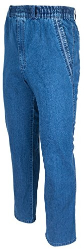 SOUNON Herren Jeans, Cargojeans, Schlupfhose Schlupfjeans, Stretchjeans Blau (M2), Groesse: L