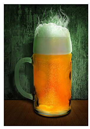 Wee Blue Coo Food Drink Photo Pint Glass Beer Lager Kitchen Bar Wall Art Print