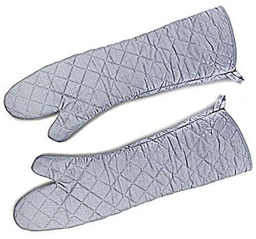 Linwnil New 1 Pair Heat Resistant Oven Gloves New Cotton Oven Mitts Kitchen Gloves High Temperature Cooking Tool BBQ Gloves (23Inch)
