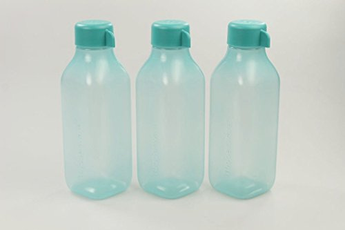 TUPPERWARE To Go Eco 500 ml türkis (3) EcoEasy Öko quadtratisch Flasche Quader