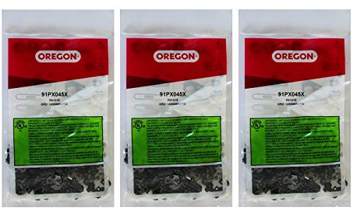 GT Elec - Oregon 3 Stück Sägekette, 3/8'', 1,3mm, 45 Treibglieder, für 30 cm (12-Zoll) Führungsschiene - 91PX045X
