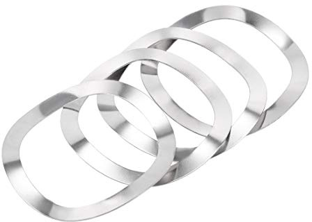 sourcing map 4 pièces rondelle élastique ondulée ressort 31mm x 39mm x 0.4mm en 304 acier inoxydable pour boulon à vis